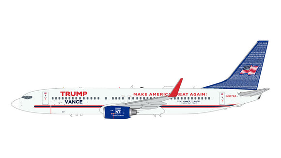 Pre-Order - G2TRU1372 - Gemini Jets 1/200 Trump-Vance Campaign (Eastern Air Express) Boeing 737-800W - N917XA