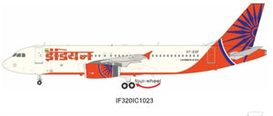 Pre-Order - IF320IC1023 - Inflight 1/200 Indian Airlines Airbus A320-231 "Four Wheel" (With Stand) - VT-ESF
