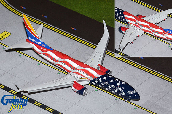 G2SWA1042F - Gemini Jets 1/200 Southwest Boeing 737-800 “Freedom One / Flaps Down” - N500WR