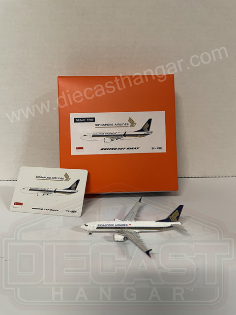 EW438M003 - JC Wings 1/400 Singapore Airlines Boeing 737 MAX 8 - 9V-MBN